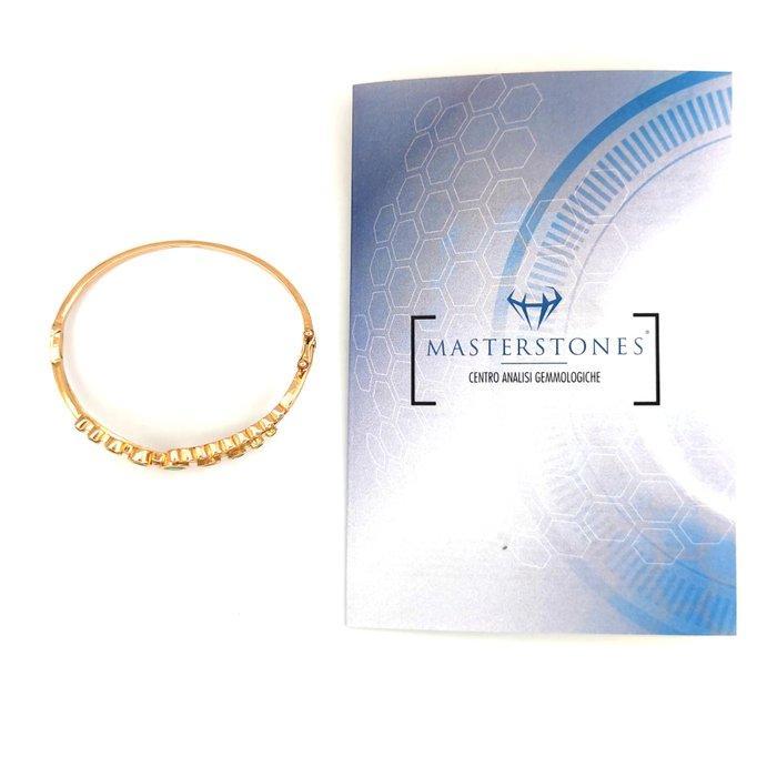Armband - 18 karaat Geel goud - 1.85ct. tw. Smaragd -, Sieraden, Tassen en Uiterlijk, Armbanden