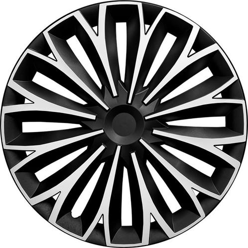 Wieldoppen 15 inch - Radiant zilver/zwart - wieldoppenset, Auto diversen, Wieldoppen, Nieuw, Verzenden