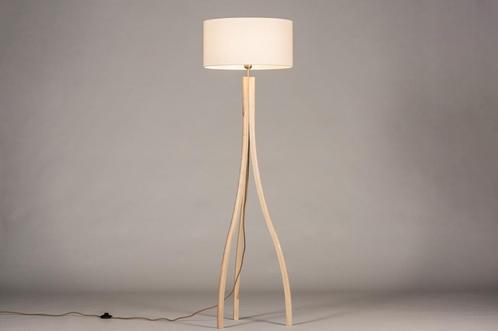 Rietveld Vloerlampen - Wit, Hout - Stof, Hout, Huis en Inrichting, Lampen | Vloerlampen, Verzenden