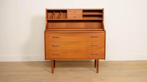 Vintage secretaire | Teak | 100 cm, Huis en Inrichting, Kasten | Secretaires, Ophalen of Verzenden