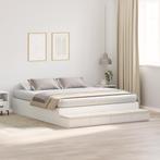 vidaXL Opbergbedframe Wit 200x200 cm, Huis en Inrichting, Slaapkamer | Bedden, Verzenden, Wit, Overige maten, 200 cm