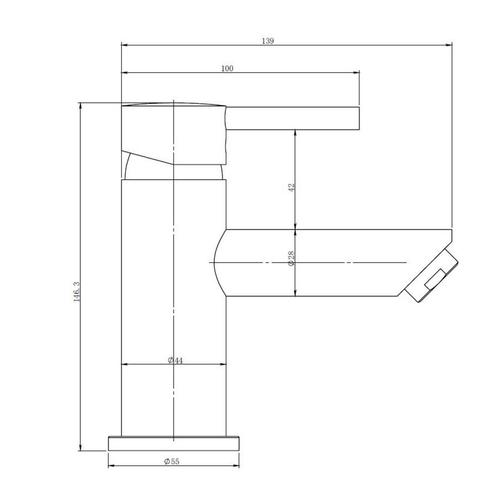 Wastafelkraan Boss & Wessing Aloni Laag Model Verchroomd, Doe-het-zelf en Verbouw, Sanitair, Ophalen of Verzenden