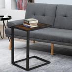 TRUUSK HOMCOM C-Form Beistelltisch Kaffeetisch Couchtisch St, Huis en Inrichting, Verzenden, Nieuw