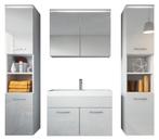 Badkamermeubel Set Paso XL 80 x 40 cm Wit Badmeubel, Verzenden, Nieuw, Wastafelkast