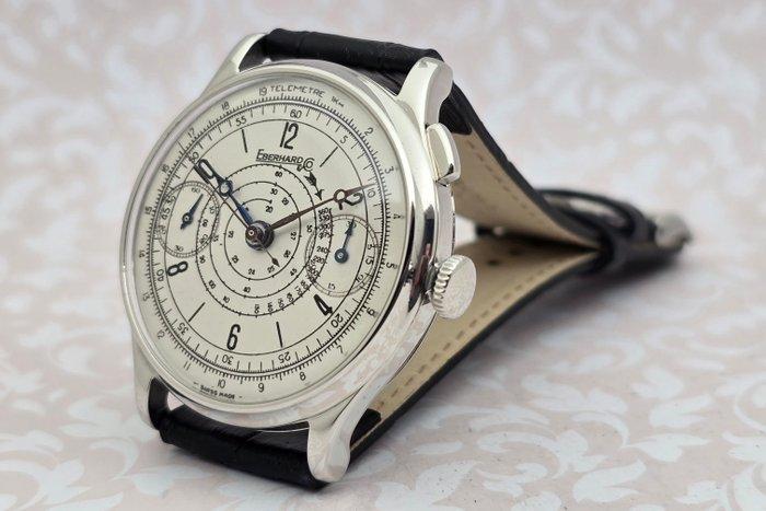 Eberhard & Co. - Vintage Monopusher Chronograph – 1940s –, Sieraden, Tassen en Uiterlijk, Horloges | Heren