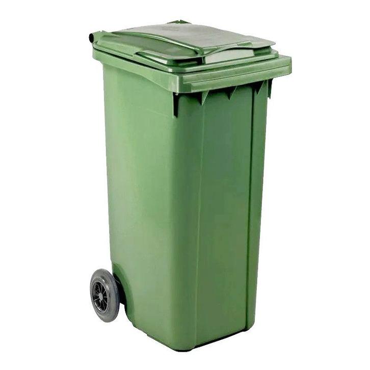 Afvalcontainer 140 liter groen, Huis en Inrichting, Woonaccessoires | Prullenbakken, Nieuw, 40 liter of meer, Kunststof, 75 cm of meer