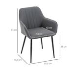 TRUUSK Set Van 2 Eetkamerstoelen Comfortabele Stoelen Met Ad, Huis en Inrichting, Stoelen, Verzenden, Nieuw