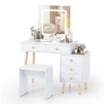 LIVSK Kaptafel met Spiegel - 3 Lichtstanden - 2 Hoofdladen e, Verzenden, Nieuw