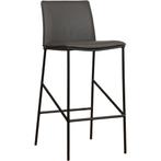 Leren barkruk Favor hoog - Toledo Antracite (donkergrijs) -, Huis en Inrichting, Barkrukken, Nieuw, Leer, Ophalen of Verzenden