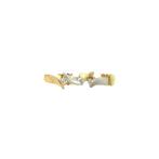 Gouden oorstekers met diamant 14 krt, Sieraden, Tassen en Uiterlijk, Oorbellen, Goud, Goud, Zo goed als nieuw, Verzenden