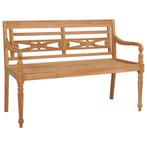 vidaXL Batavia bank 120 cm teakhout, Tuin en Terras, Verzenden, Nieuw, Teakhout
