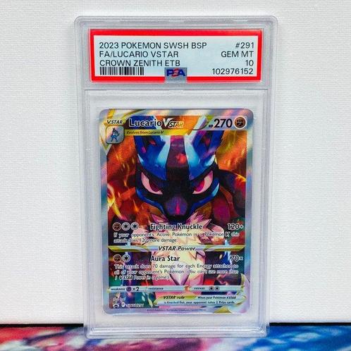 Pokémon Graded card - Lucario VSTAR #291 Sword & Shield, Hobby en Vrije tijd, Verzamelkaartspellen | Pokémon
