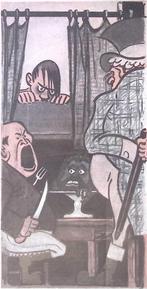 Spotprent over de wedijver der kolonisatoren (lijst optie), Antiek en Kunst, Kunst | Litho's en Zeefdrukken, Verzenden