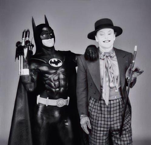 Michael Keaton (Batman) and Jack Nicholson (Joker) - Batman, Verzamelen, Film en Tv