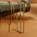 Gouden gourmet schakel ketting | 51,5 cm (schakelketting), Sieraden, Tassen en Uiterlijk, Kettingen, Ophalen of Verzenden, Gebruikt