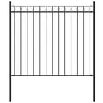 vidaXL Tuinhek staal 1,7x0,8 m zwart, Verzenden, Nieuw, IJzer, Minder dan 1 meter