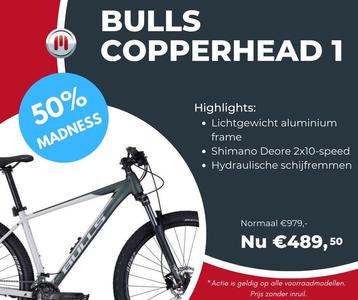 AANBIEDING: Nu 50% korting op Bulls Copperhead MTB’s! beschikbaar voor biedingen