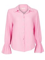 Blouse Wrinkled Roze, damestop met lange mouwen, Kleding | Dames, Verzenden, Nieuw