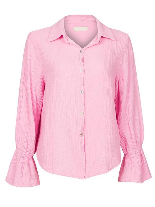 Blouse Wrinkled Roze, damestop met lange mouwen, Kleding | Dames, Tops, Verzenden