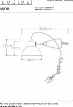 Lucide MOYS - Klemlamp - 1xE27 - Zwart, Ophalen of Verzenden, Nieuw