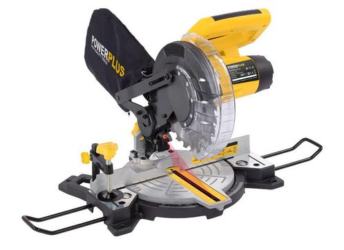 Afkortzaag 1500W / 210mm Powerplus, Doe-het-zelf en Verbouw, Gereedschap | Zaagmachines, Nieuw, Verzenden