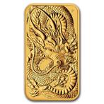 1 oz gouden muntbaar - Rectangle Dragon 2021, Postzegels en Munten, Munten | Oceanië, Goud, Losse munt, Verzenden