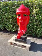 Beeld, artistic Statue head on block  THE SILENCE  102