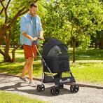 Hondenbuggy – PetRide - Opvouwbaar en comfortabel – Zwart, Dieren en Toebehoren, Ophalen of Verzenden, Nieuw