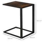 TRUUSK HOMCOM C-Form Beistelltisch Kaffeetisch Couchtisch St, Huis en Inrichting, Verzenden, Nieuw
