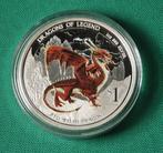 Tuvalu. 1 Dollar 2012 Dragons of Legend: Red Welsh Dragon