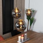 BESTEL DIRECT! Hanglamp Alvin 3-lichts Smoke