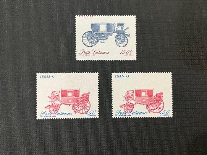 Vaticaanstad 1985 - Vaticaan - 3 waarden koetsen met, Postzegels en Munten, Postzegels | Europa | Italië