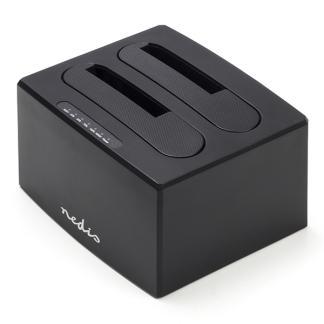 Harde schijf docking station | Nedis | 2x 2.5 en 3.5, Computers en Software, Harde schijven, Nieuw, Verzenden