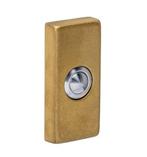 Deurbel rechthoekig 65x30x10mm verdekt PVD messing getrom..., Ophalen of Verzenden, Nieuw, Rvs, Overige typen