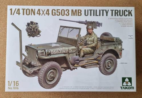 Takom 1016 ¼-ton 4×4 G503 MB Utility Truck 1:16, Hobby en Vrije tijd, Modelbouw | Auto's en Voertuigen, Verzenden