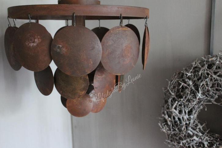 Schijfjes plafondlamp Roest 40 cm, Huis en Inrichting, Lampen | Overige, Nieuw, Ophalen of Verzenden