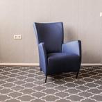 2x Montis Windy Fauteuil Kobaltblauw Leer - Zwart, Huis en Inrichting, Ophalen, 75 tot 100 cm, Zo goed als nieuw, Leer