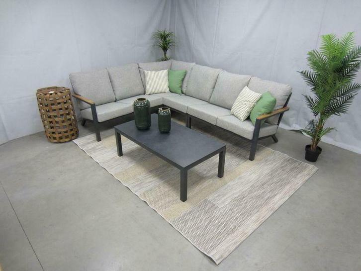 Te Velde tuinmeubelen paleros hoek-lounge set rechts, Tuin en Terras, Tuinsets en Loungesets, Bank, Bijzettafel, 5 zitplaatsen