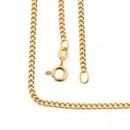 Gouden gourmet schakel ketting | 51 cm (schakelketting), Sieraden, Tassen en Uiterlijk, Kettingen, Ophalen of Verzenden, Gebruikt