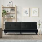 vidaXL Slaapbank stof zwart, Verzenden, Nieuw, Stof, 200 tot 250 cm