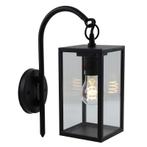 Klassieke buitenlamp zwart, Janco, IP44, Ophalen of Verzenden, Nieuw, Glas, Wandlamp