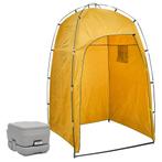 vidaXL Kampeertoilet met tent draagbaar 10 + 10 L, Caravans en Kamperen, Kampeeraccessoires, Verzenden, Nieuw