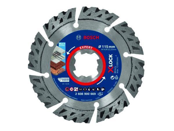 Veiling - 4x Bosch diamantschijf ø115mm X-LOCK Expert Multi, Doe-het-zelf en Verbouw, Gereedschap | Machine-onderdelen en Toebehoren