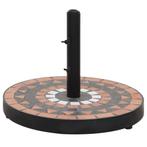 vidaXL Parasolvoet rond 12 kg terracotta wit, Tuin en Terras, Verzenden, Nieuw, Parasolvoet