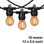 Lybardo lichtsnoer buiten 10 meter incl. 12 amber LED pumpki, Tuin en Terras, Buitenverlichting, Nieuw, Minder dan 50 watt, Netvoeding