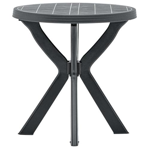vidaXL Bistrotafel Ø70 cm kunststof antraciet, Tuin en Terras, Tuintafels, Nieuw, Kunststof, Verzenden