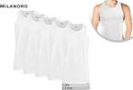2dekans | Milanoro - Set van 5 extra lange ondershirts voor, Ophalen of Verzenden, Wit, Milanoro