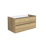 Onderkast Allibert Border OK 100cm 2 laden eikenhout look, Ophalen of Verzenden, Nieuw