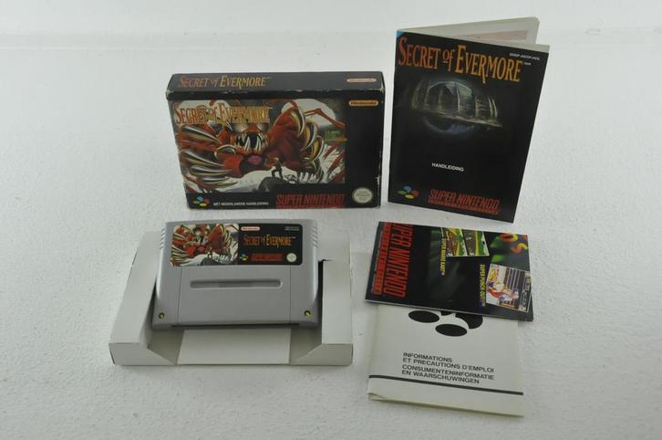 Secret of Evermore SNSP-AEOP-HOL Garantie & morgen in huis!, Spelcomputers en Games, Games | Nintendo Super NES, Zo goed als nieuw