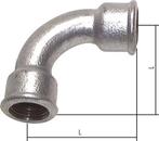 90° L-Koppeling Fitting Rp1/2 Binnendraad Kort Gietijzer, Verzenden, Nieuw